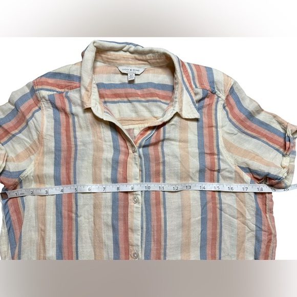 Lucky Brand Multicolor Striped Button-Up – Size Small - Picture 3 of 3